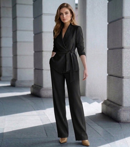 Nita – Tailored Wide-Leg Two-Piece Set