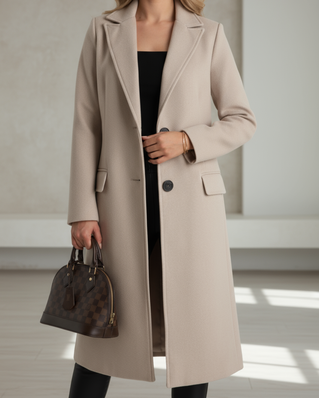 Geraldine – Elegant Long Tailored Coat