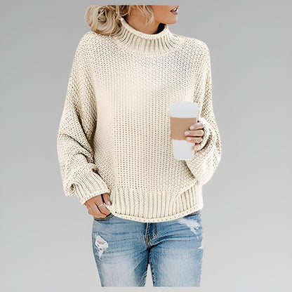 Wanda – Relaxed Mock Neck Knit Jumper