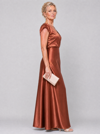 Hazel | Cap Sleeve Wrap Maxi Dress