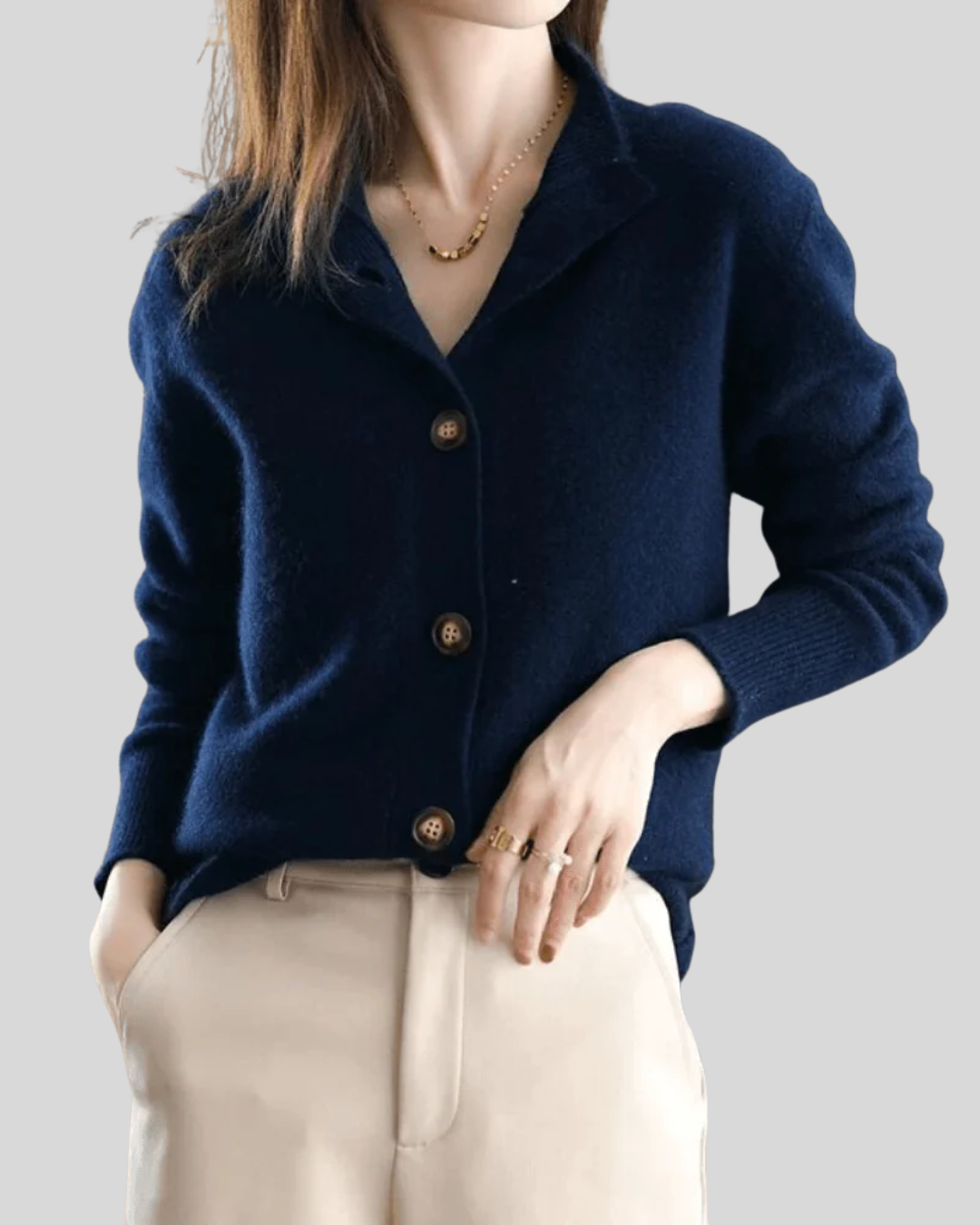 Gabriella – Soft Knit Button-Down Cardigan