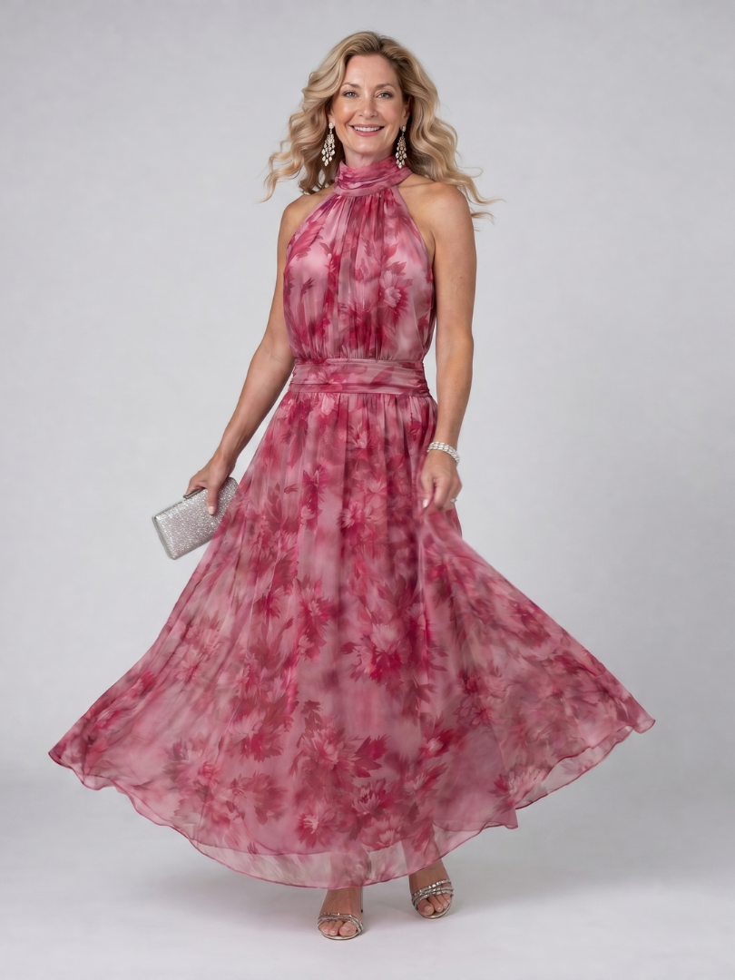 Prairie | Soft Halter Neck Midi Dress