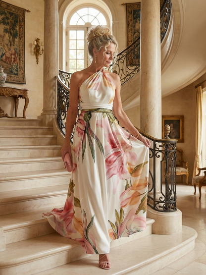Amelia | Light Floral Maxi Dress