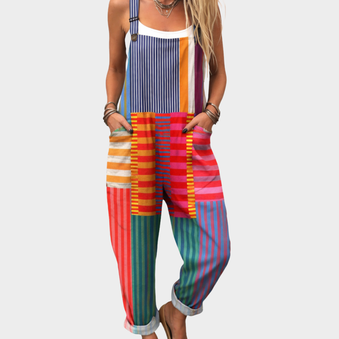 Abigail | Abstract Print Overalls