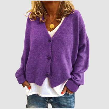 Patricia – Soft Knit Button-Up Cardigan