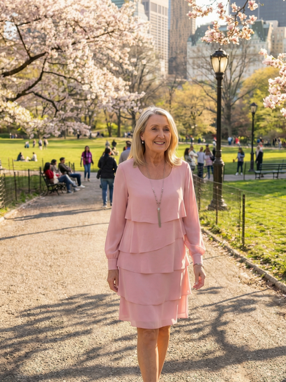 Mia | Clean Layered Knee Length Dress