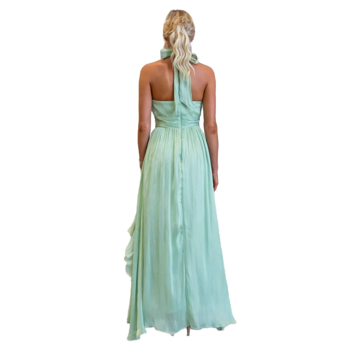 Katrina | Ruffled Halter Maxi Dress