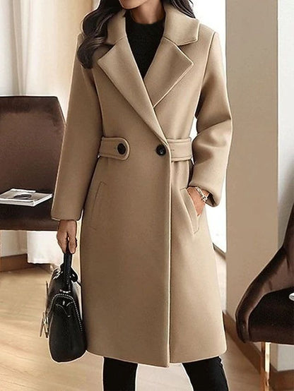 Deborah – Elegant Longline Tailored Coat