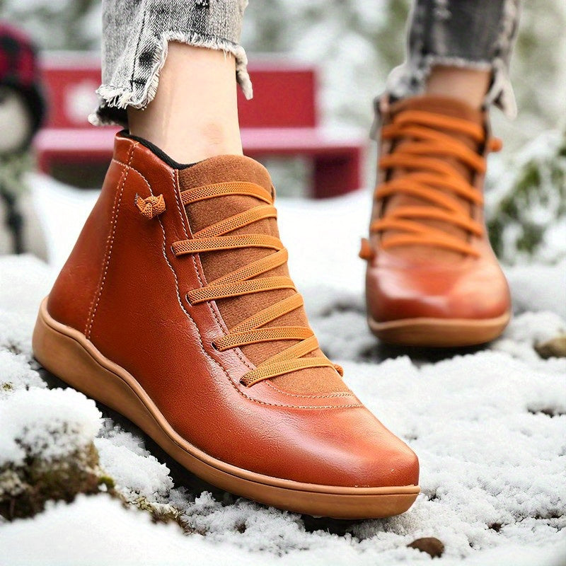 Carla – Lace-Up High-Top Ankle Boots