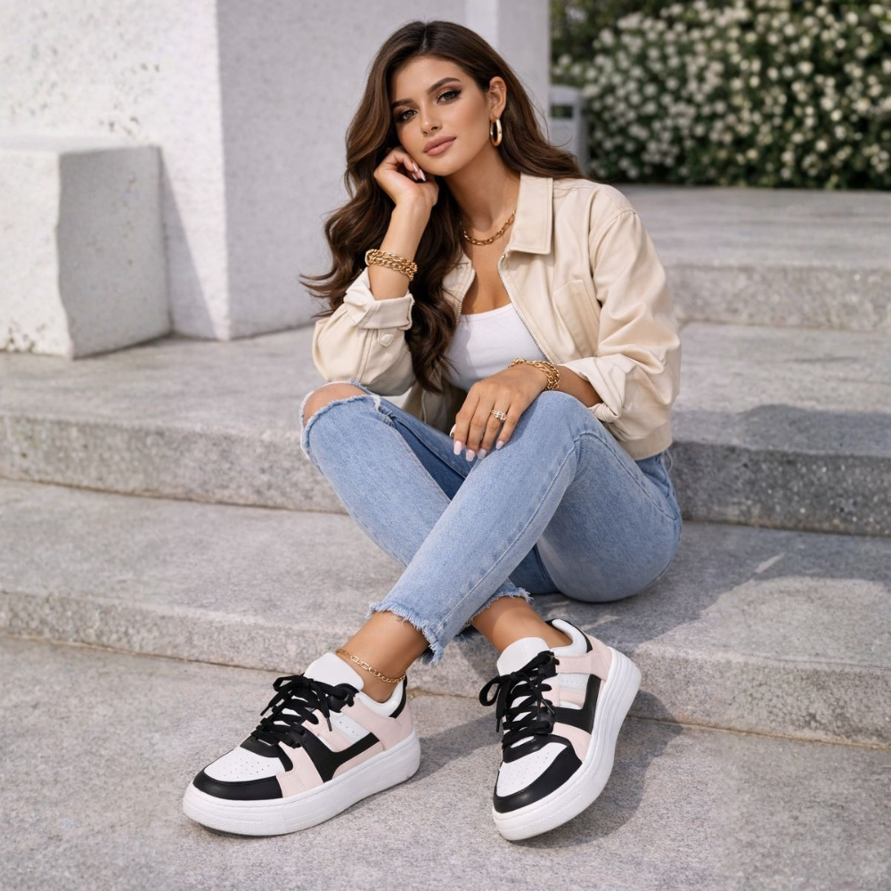 Janelle – Lace-Up Platform Sneakers