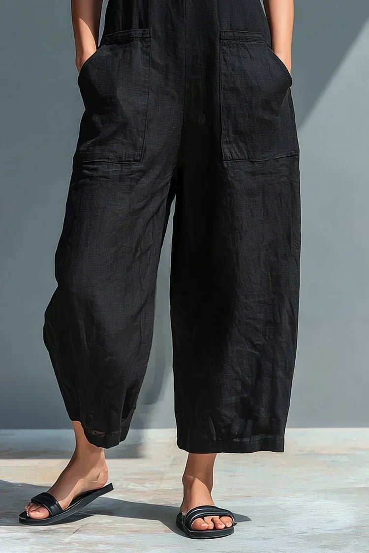 Aubree | Elegant Linen-Look Jumpsuit
