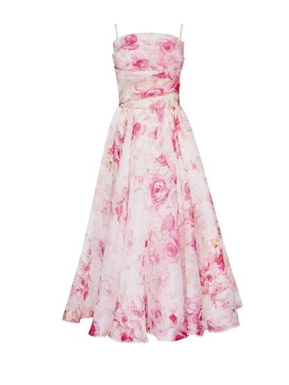 Karlee | Elegant Printed Strapless Dress