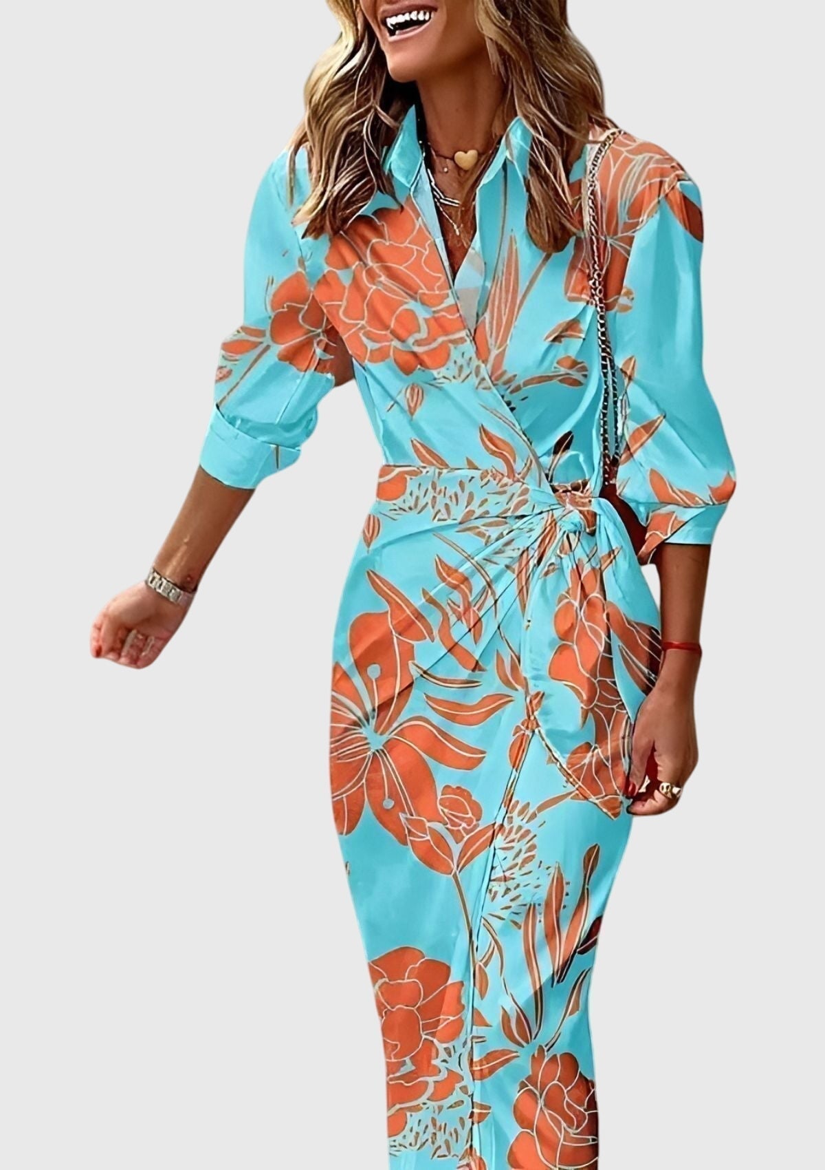 Magnolia | Elegant Wrap Dress with Print