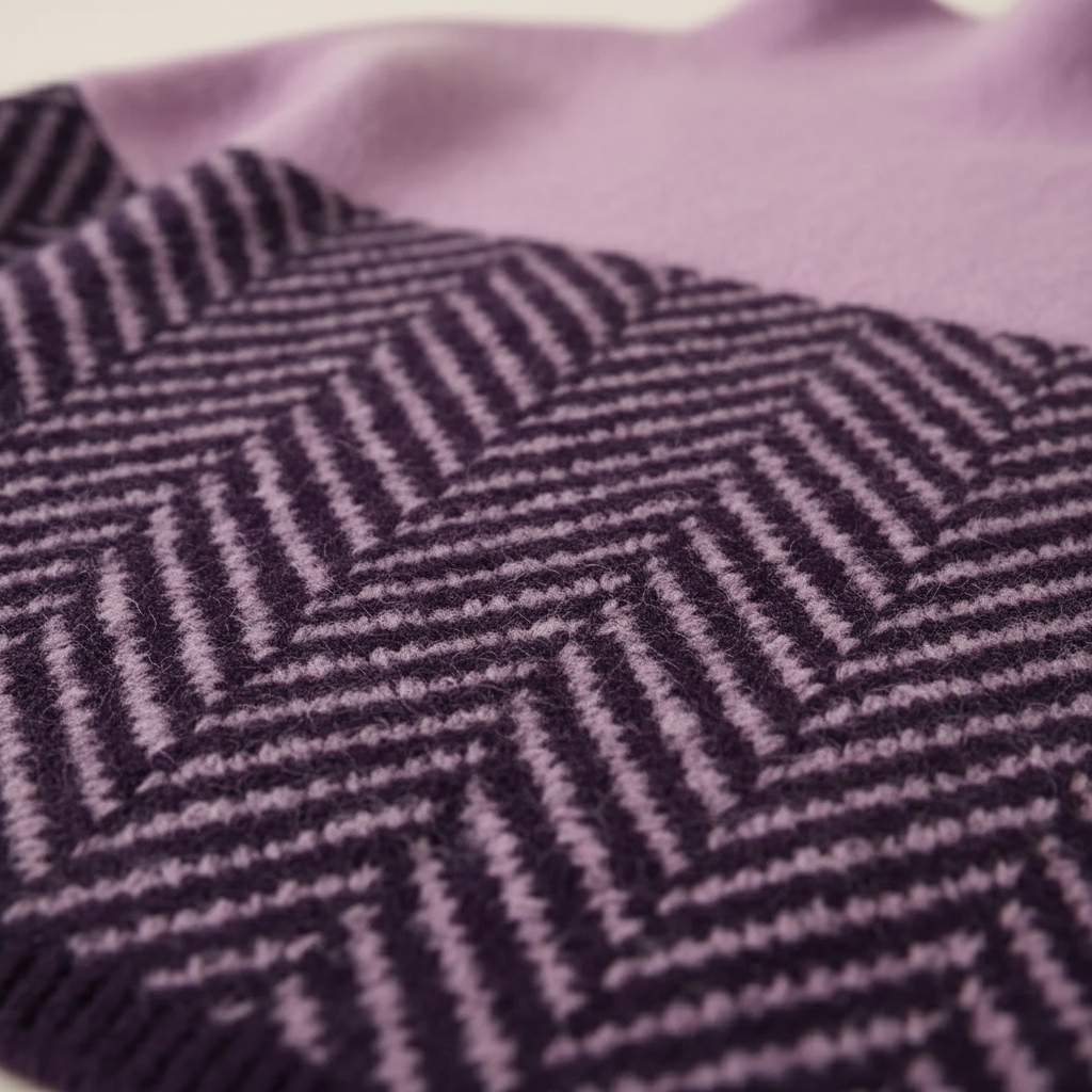 Kari – Herringbone Knit Turtleneck Jumper