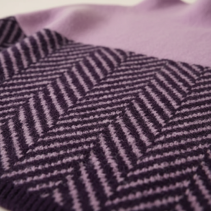 Kari – Herringbone Knit Turtleneck Jumper