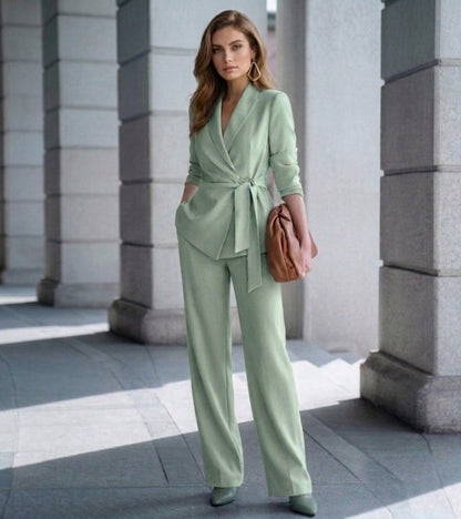 Nita – Tailored Wide-Leg Two-Piece Set