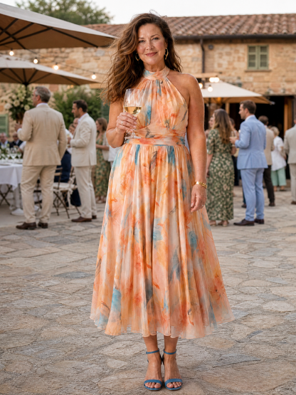 Emily | Soft Halter Midi Dress