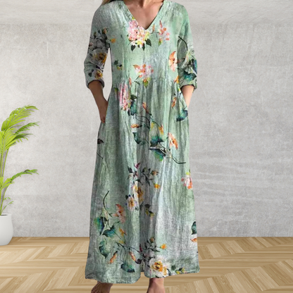 Tibby | Elegant Floral Midi Dress