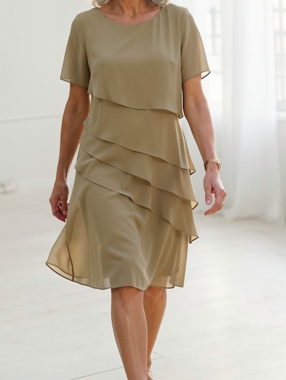 Elyssa | Elegant Comfort Ruffle Dress