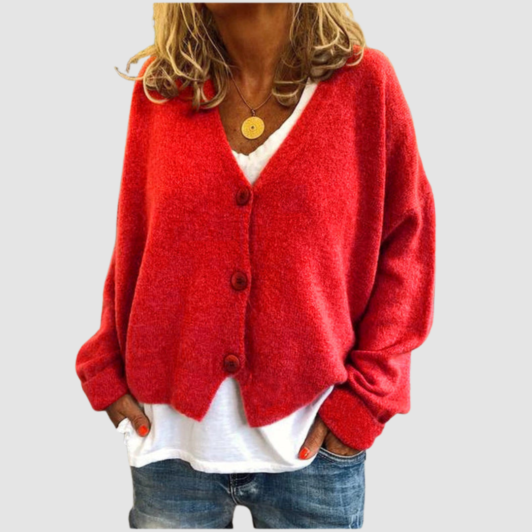 Patricia – Soft Knit Button-Up Cardigan