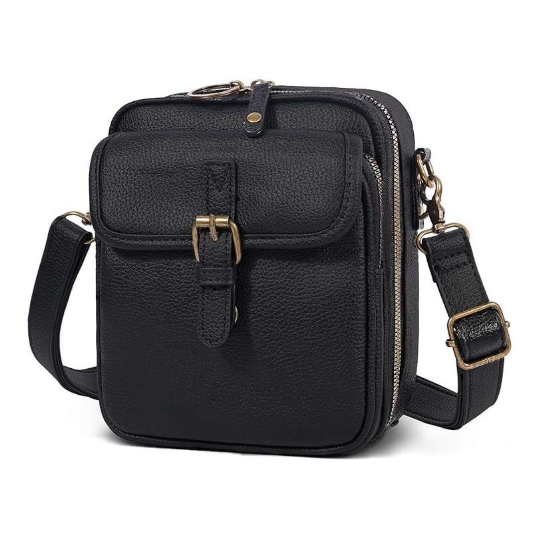 Kristy – Structured Buckle Crossbody Bag
