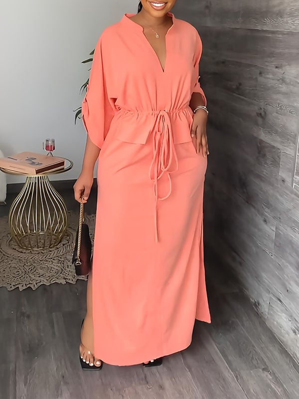 Henrietta – Drawstring Waist Maxi Dress