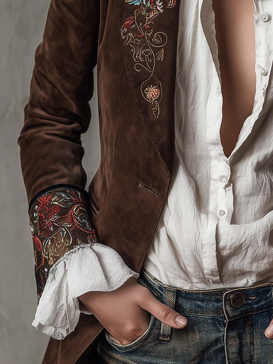 Katherine – Embroidered Boho Blazer