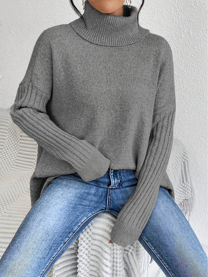 Karen – Oversized Turtleneck Knit Jumper