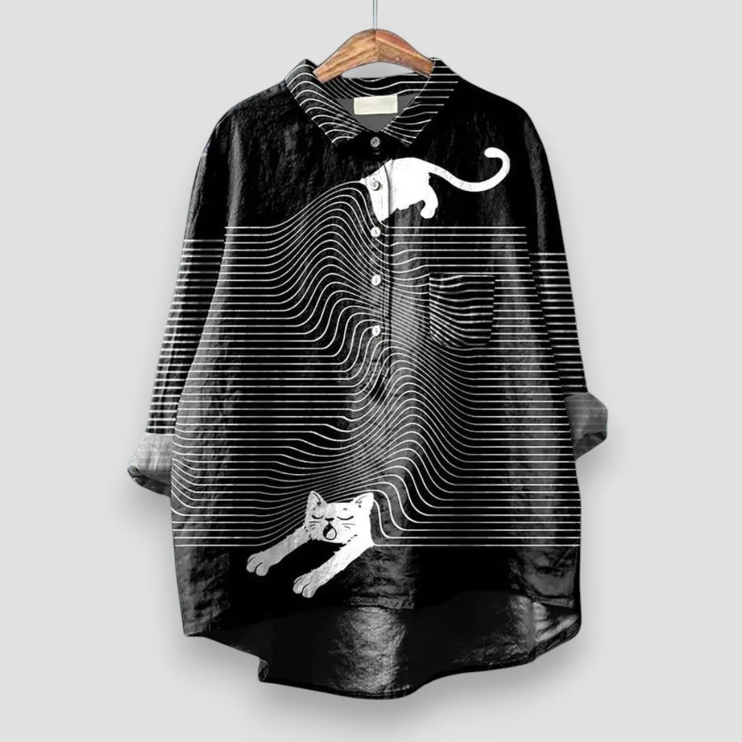 Shifra | Women's Shirt with Dog Print