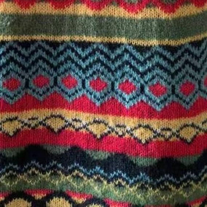 Lena – Bohemian Knit Jumper with Folk Pattern