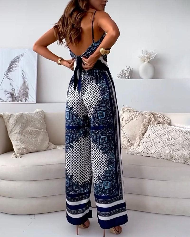 Carolanne | Holiday Ready Stylish Lace-Up Vest & Pants Two-Piece Set Dress