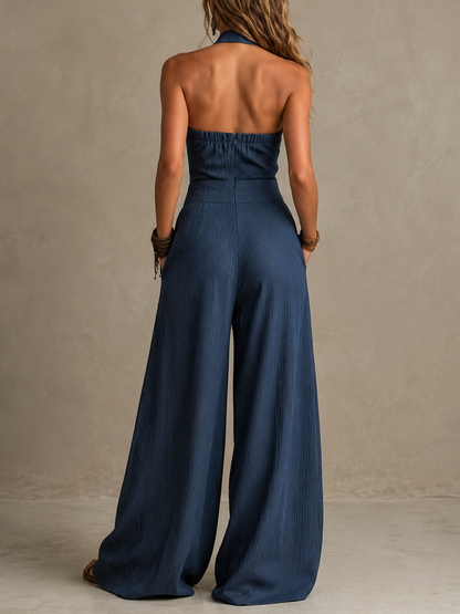 Virginia – Wide-Leg Halter Jumpsuit