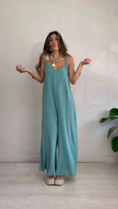Willa – Relaxed Wide-Leg Sleeveless Jumpsuit