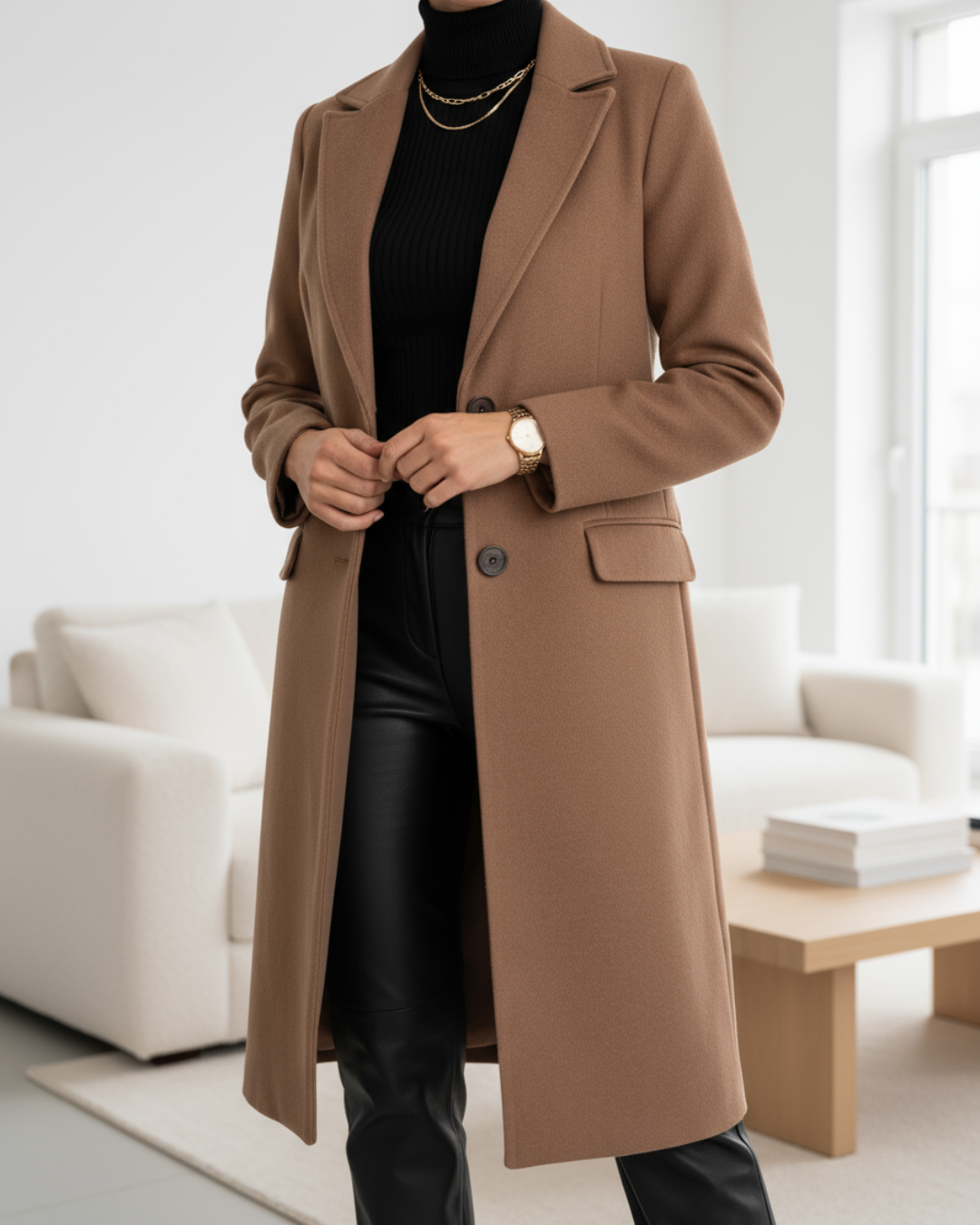 Geraldine – Elegant Long Tailored Coat