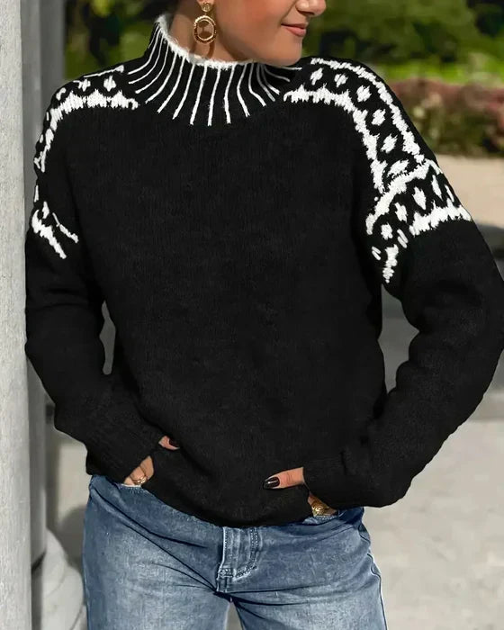 Jessica – Nordic Knit Turtleneck Jumper