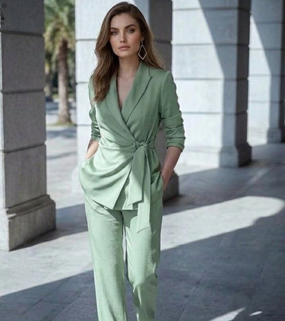 Nita – Tailored Wide-Leg Two-Piece Set