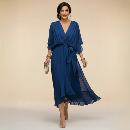 Kendyl | Sandra Chiffon V-Neck Dress