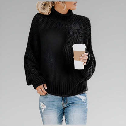 Wanda – Relaxed Mock Neck Knit Jumper