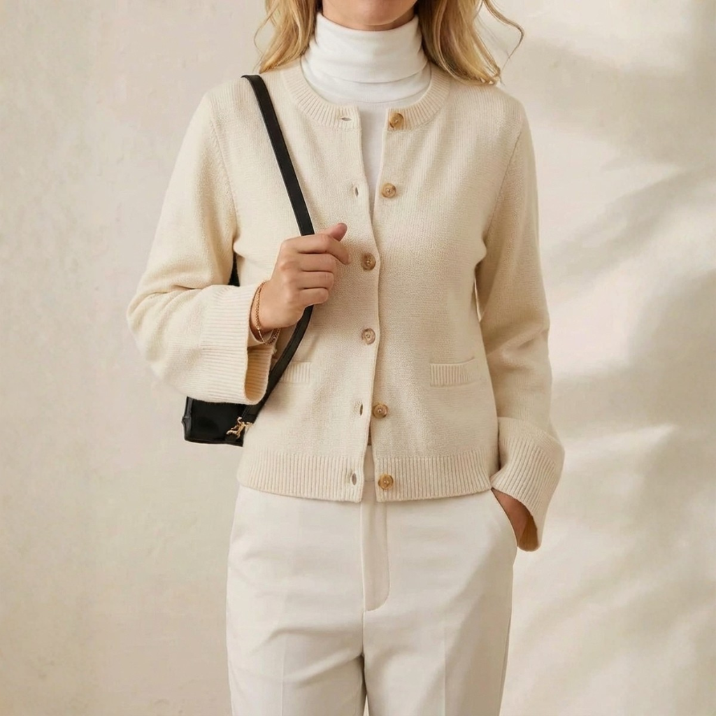 Erica – Button-Up Ribbed Knit Cardigan