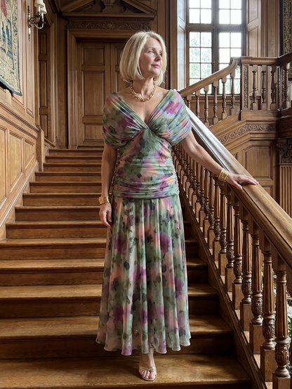 Ava | Off-Shoulder Flow Midi Dress