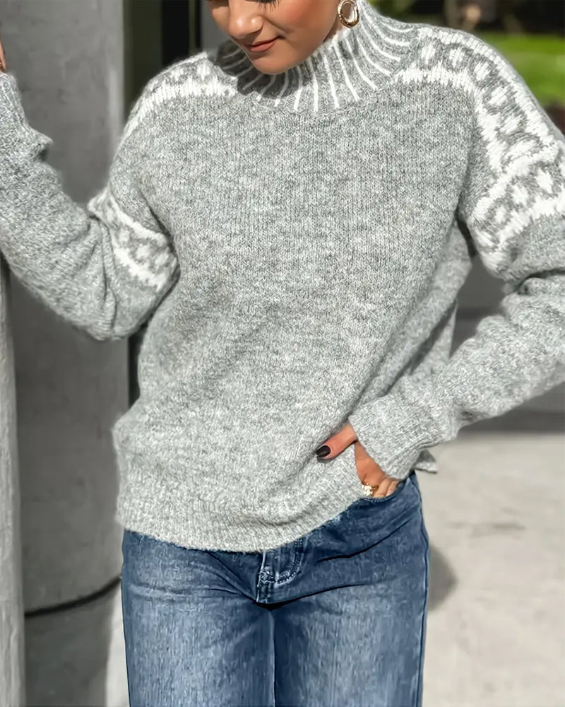 Jessica – Nordic Knit Turtleneck Jumper