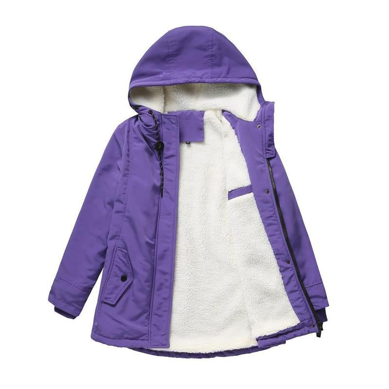 Glenda – Hooded Parka Coat with Fleece Lining