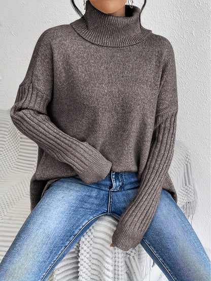Karen – Oversized Turtleneck Knit Jumper
