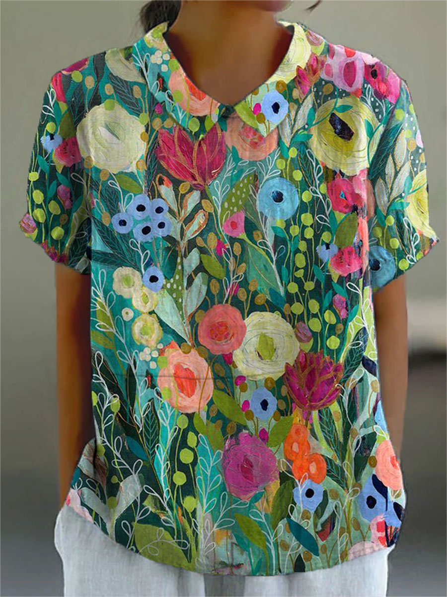 Alayna | Watercolour Floral Shirt