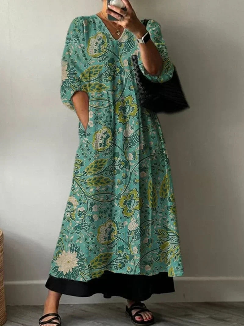 Gracelynn | Elegant Dress with Floral Print Paula