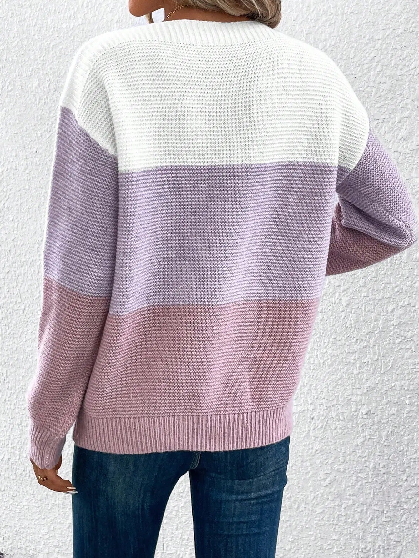 Rita – Colour Block Knit Jumper
