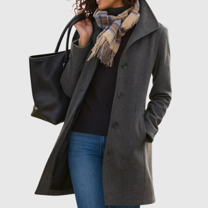 Kathleen – Classic Tailored Button-Front Coat