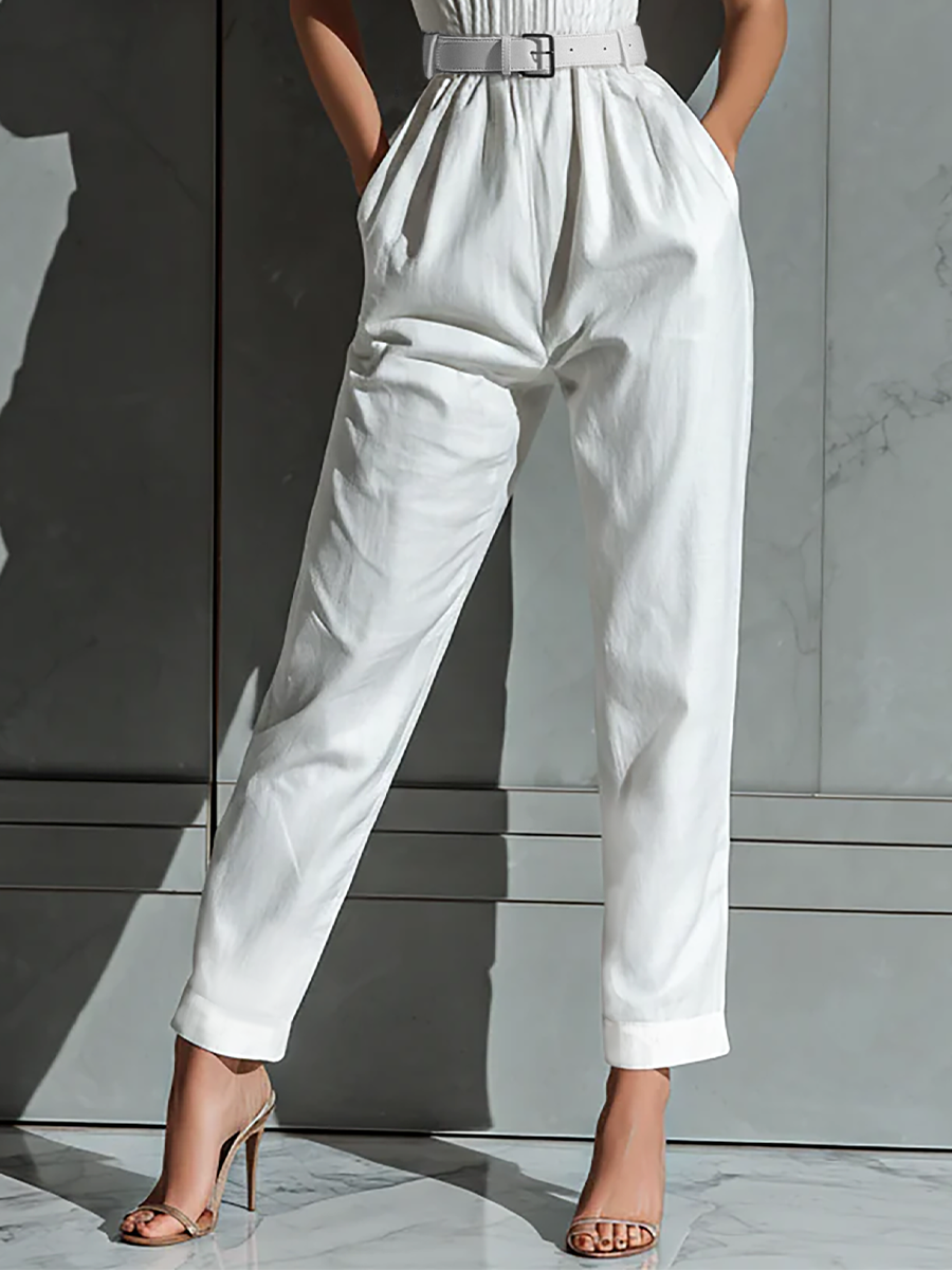 Sheila – Halter Neck Belted Jumpsuit