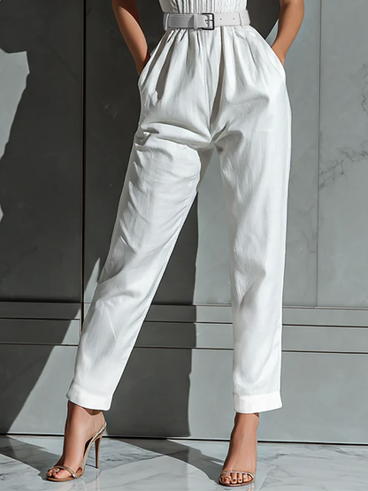 Sheila – Halter Neck Belted Jumpsuit