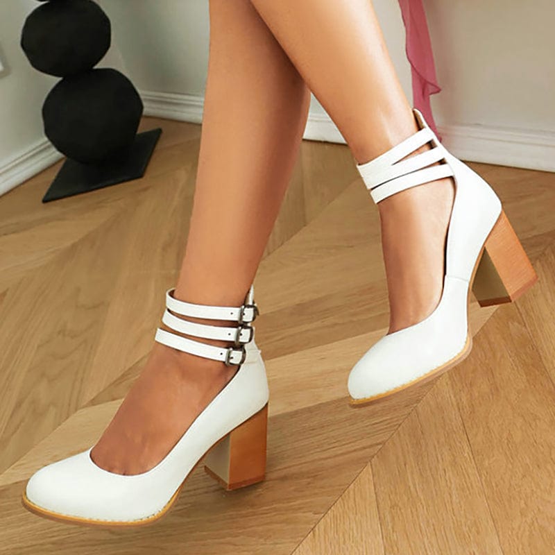 Kallie | Triple Buckle Heels